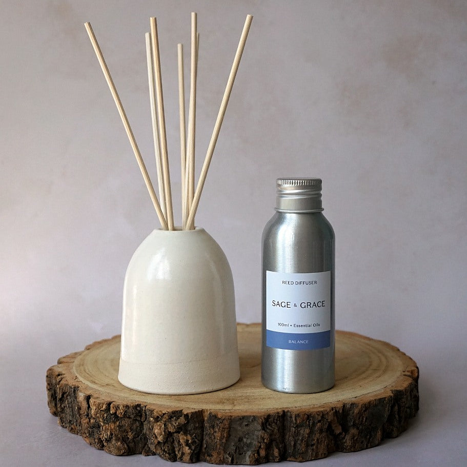 Luxury Ceramic Refillable Reed Diffuser Set - Limited Edition