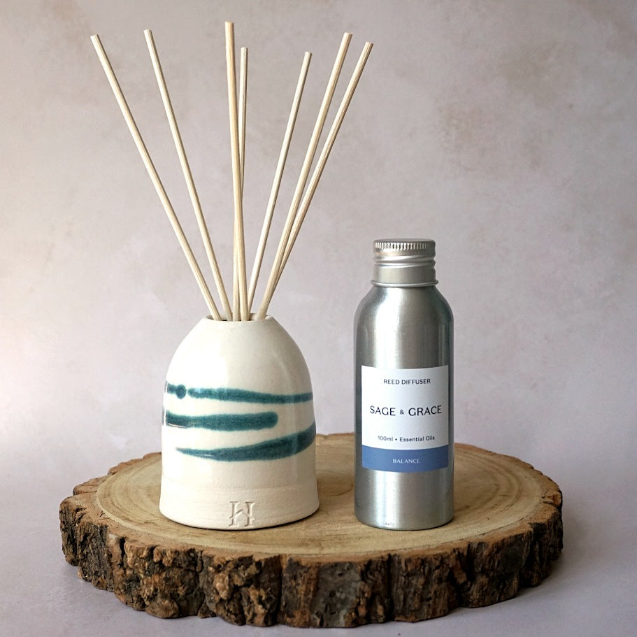 Luxury Ceramic Refillable Reed Diffuser Gift Set - Limited Edition