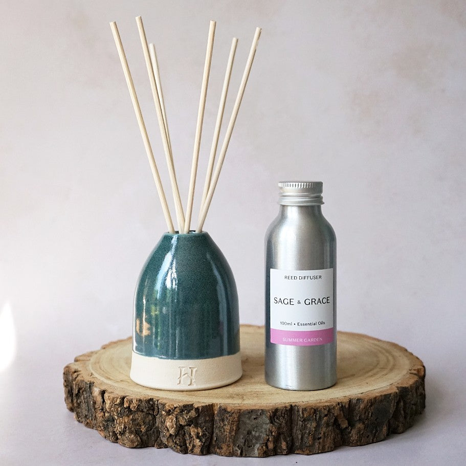 Luxury Ceramic Refillable Reed Diffuser Gift Set - Limited Edition