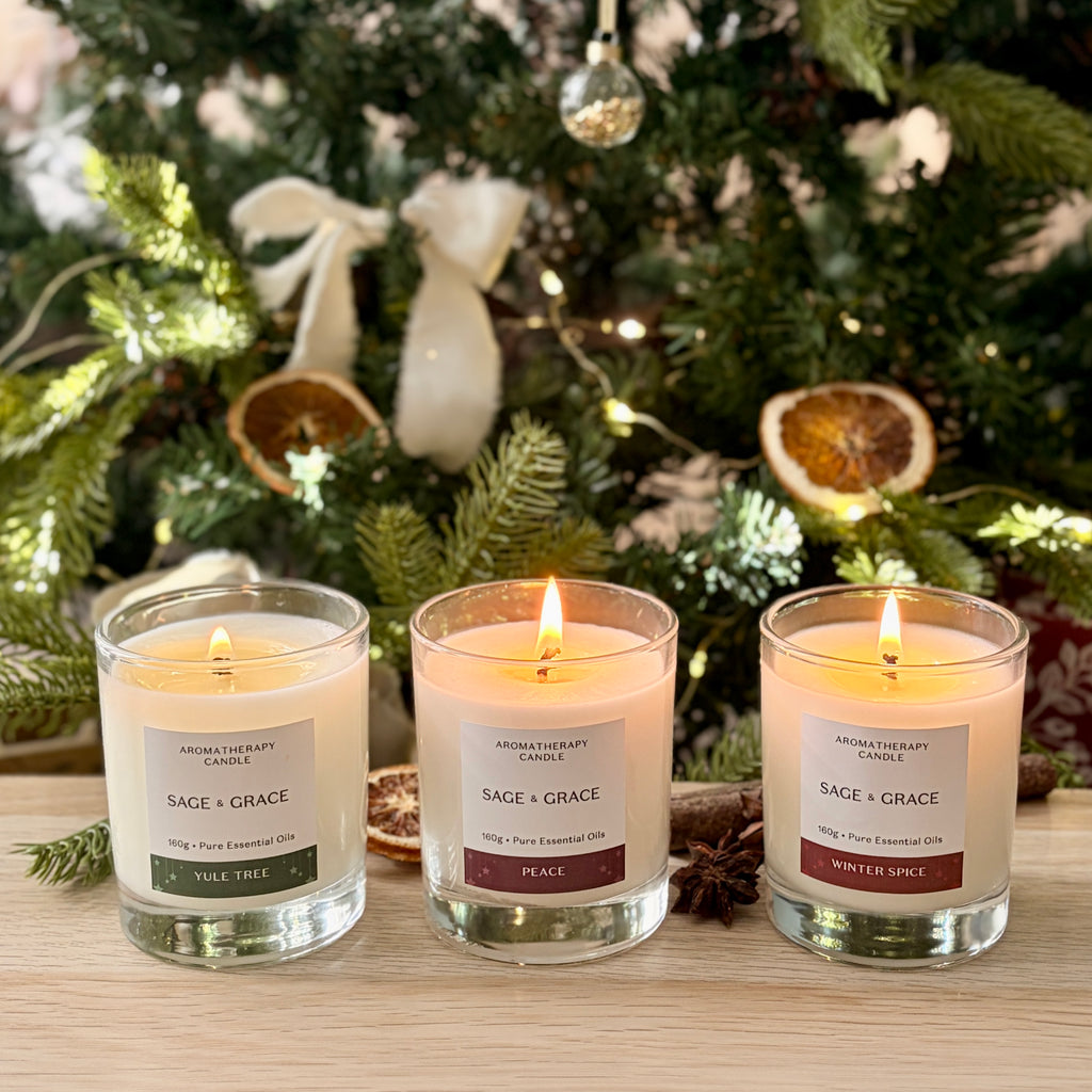 Christmas Candle Trio Set