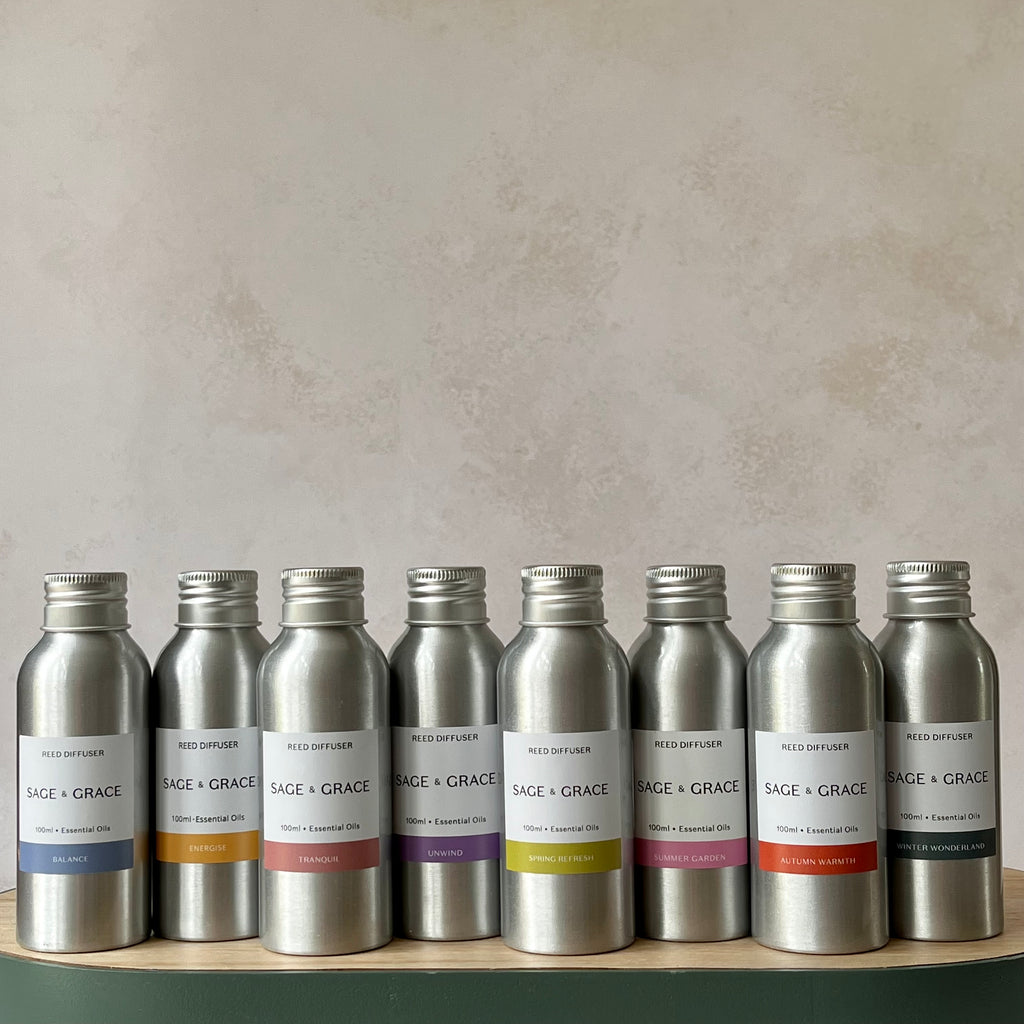 Reed Diffuser Refills - luxury aromatherapy reed diffuser refills - Sage & Grace