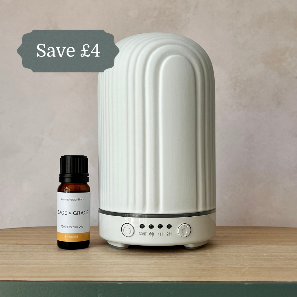 Electric Oil Diffuser + Essential Oil Blend