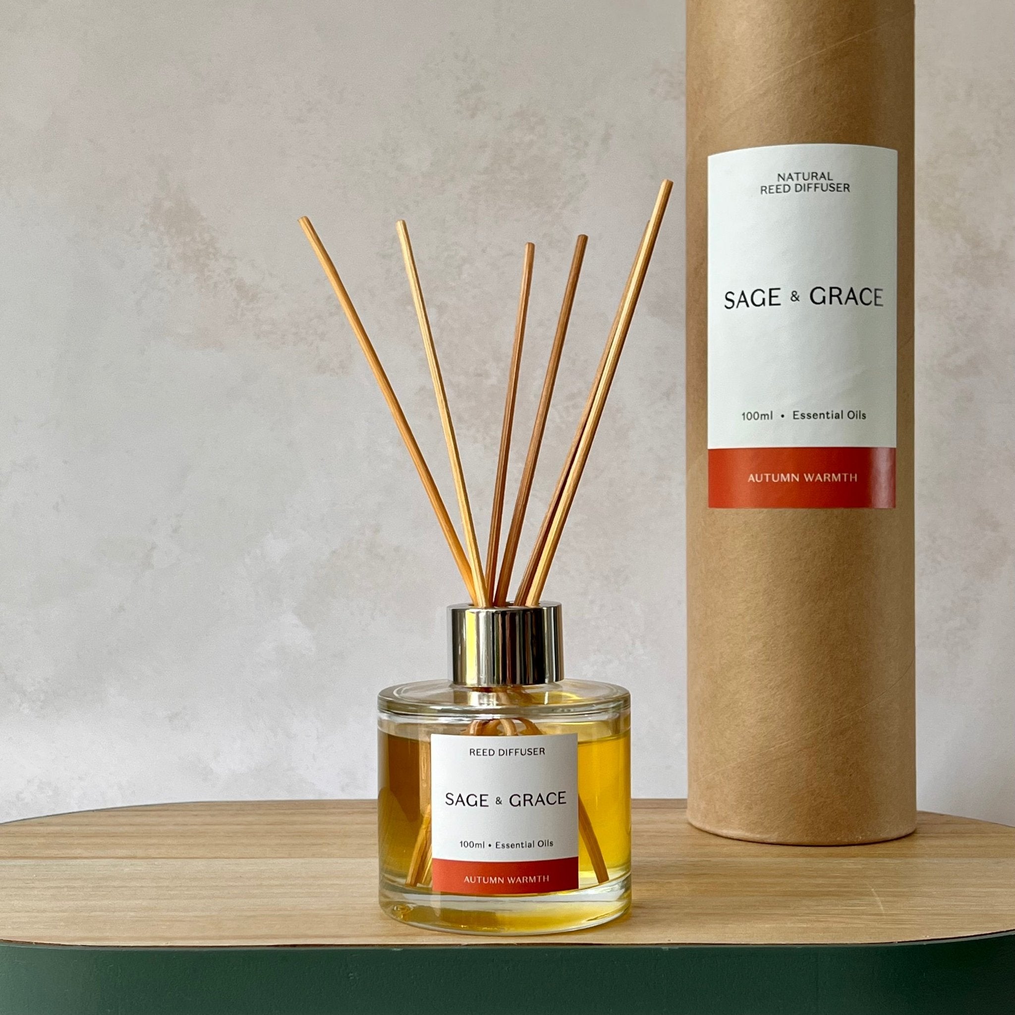 Autumn Warmth - Essential Oil Reed Diffuser - Sage & Grace UK