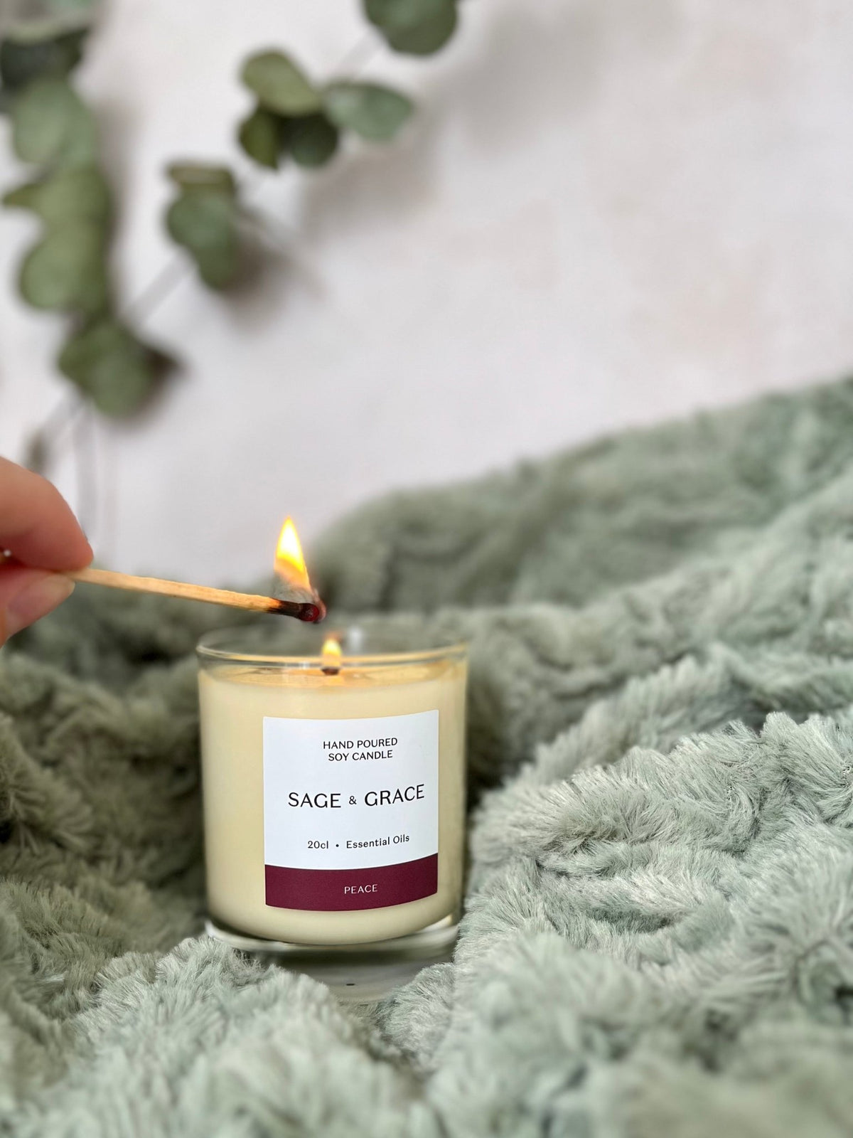 Peace - Essential Oil Candle - Sage & Grace UK