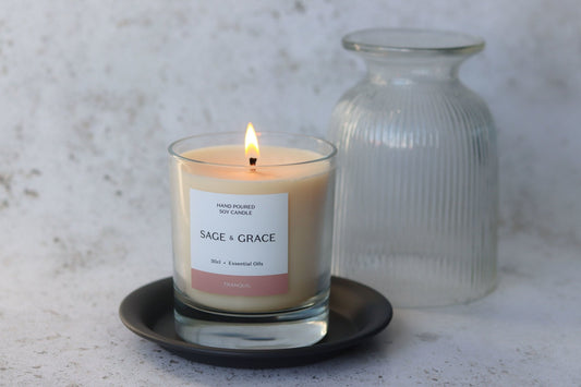 Essential Oil Candles · UK Made · 100% Natural · Luxury – Sage & Grace UK